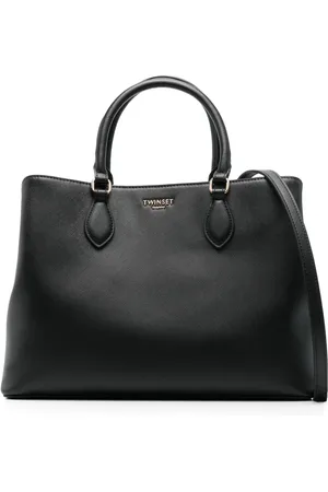Twin-Set Tote con placa del logo