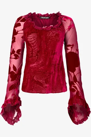 Roberto Cavalli Blusa con motivo en jacquard
