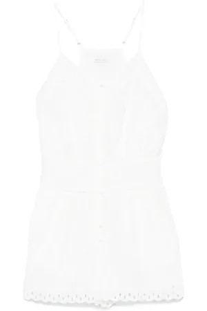Patrizia Pepe Jumpsuit corto con bordado inglés