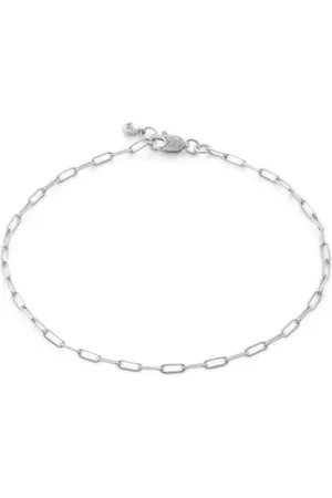 Monica Vinader Pulsera Paperclip en oro blanco de 14kt