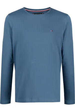 Tommy Hilfiger Playera manga larga con logo bordado