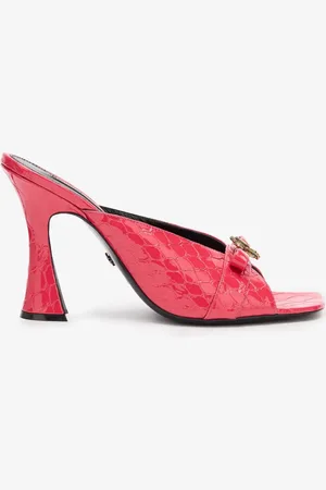Roberto Cavalli Mules con efecto de piel de cocodrilo
