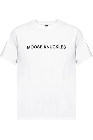 Moose Knuckles Playera con logo estampado