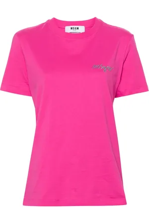 Msgm Playera con logo bordado