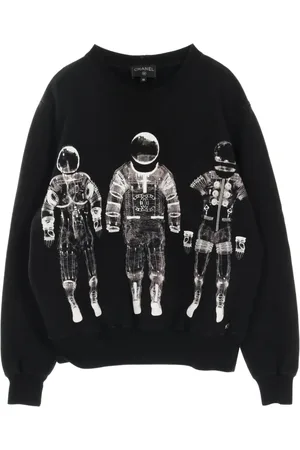 CHANEL Sudadera con estampado de astronauta 1986-1988
