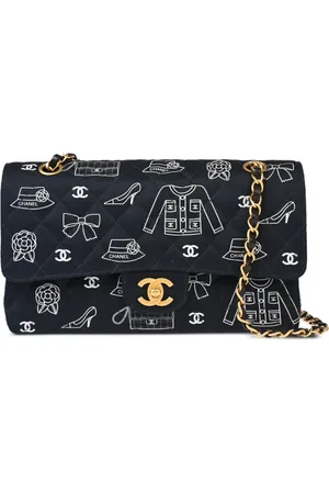 CHANEL Bolsa de hombro Double Flap mediana 2002