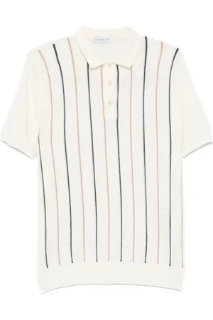 Manuel Ritz Playera tipo polo con rayas estampadas