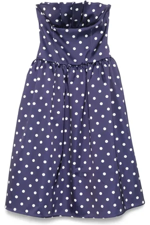 Self-Portrait Vestido midi con estampado de lunares