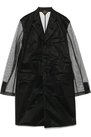 Comme des Garçons Abrigo con capa de malla