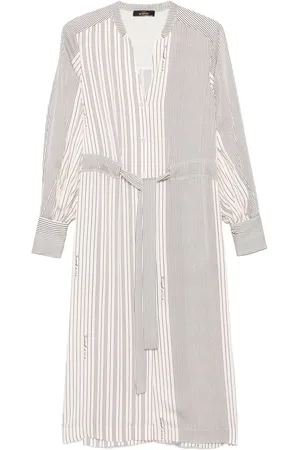 Twin-Set Vestido midi con rayas estampadas