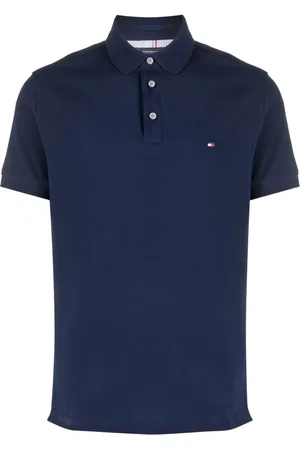 Tommy Hilfiger Playera tipo polo de piqué con parche del logo