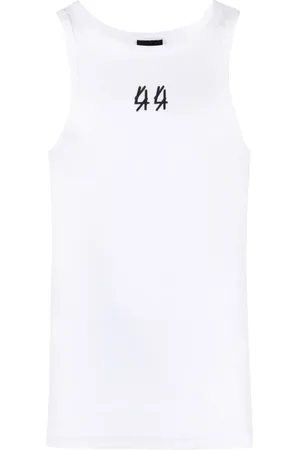 44 Label Group Top sin mangas con logo estampado