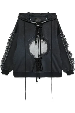 LOULOU Hoodie con aberturas
