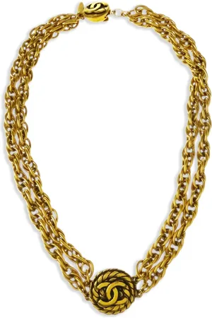CHANEL Collar con logo CC 1990-2000