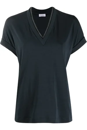 Brunello Cucinelli Blusa ajustada manga corta