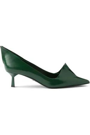 Prada Zapatillas de piel cepillada con tacón de 55mm