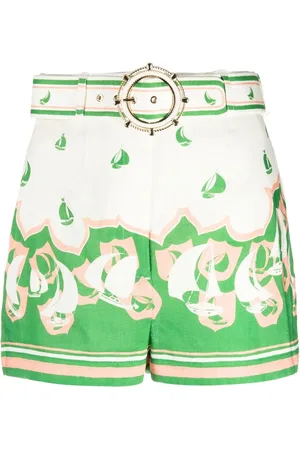 ZIMMERMANN Shorts con cinturón High Tide