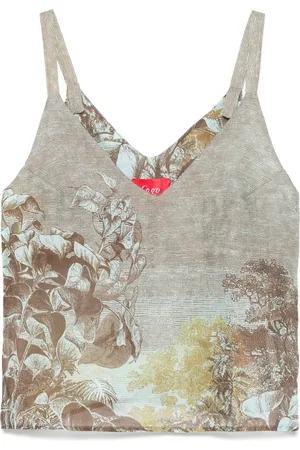 Co.go Top con estampado botánico