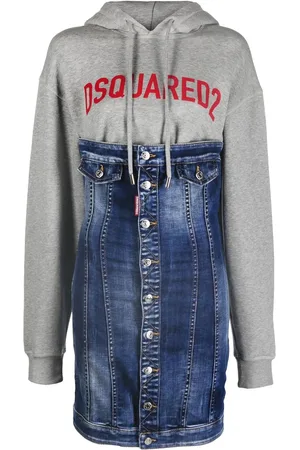 Dsquared2 Vestido con capucha y logo