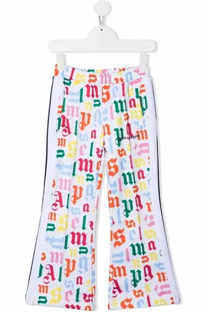 Palm Angels Pantalones acampanados con estampado gráfico