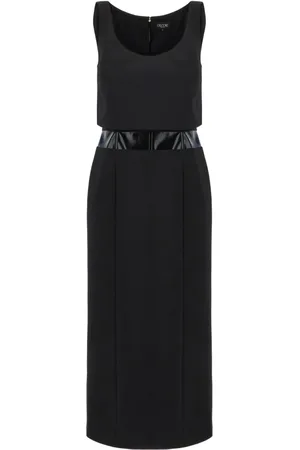 DEL CORE Vestido midi con paneles en contraste