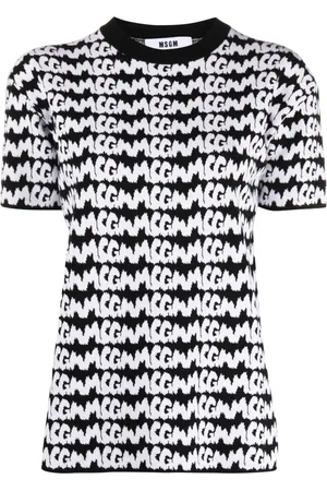 Msgm Playera tejida con logo en jacquard
