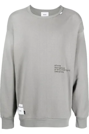 Wtaps Sudadera con cuello redondo y logo bordado