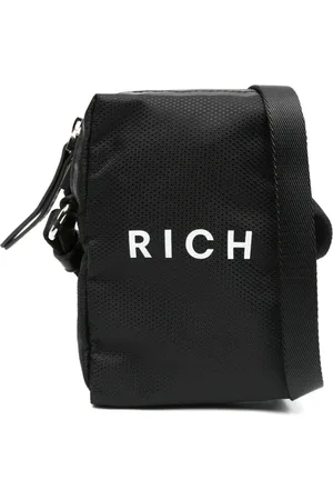 John Richmond Mochila tipo mensajero con logo estampado