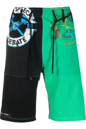 Marine Serre Shorts deportivos con estampado gráfico