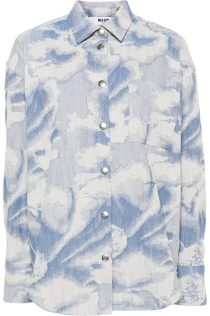 Msgm Camisa con motivo abstracto