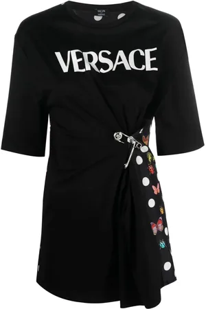 VERSACE Playera con imperdible y mariposas estampadas de x Dua Lipa