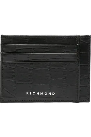 John Richmond Tarjetero con efecto de piel de cocodrilo en relieve