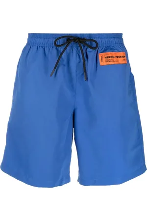 Heron Preston Shorts de playa con parche del logo