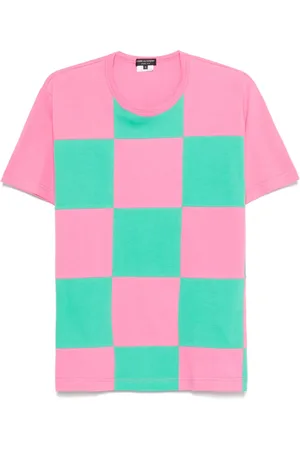 Comme des Garçons Playera con motivo de cuadros