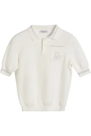 Brunello Cucinelli Playera tipo polo Bernie