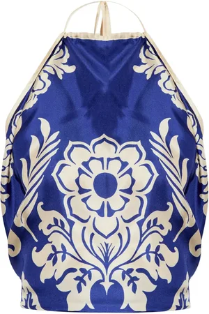 Etro Top de seda con estampado floral
