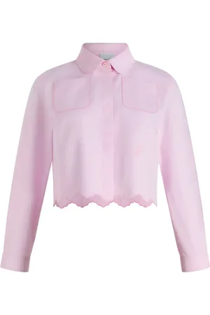 Patou Camisa corta con dobladillo festoneado