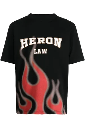 Heron Preston Playera con llamas estampadas