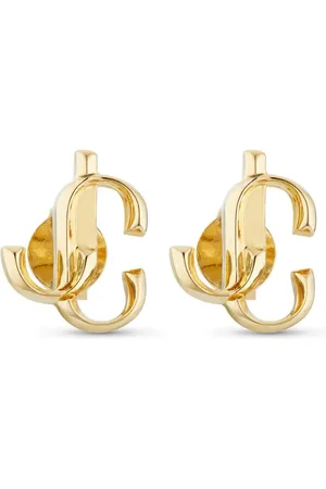 Jimmy Choo Aretes con letras del logo