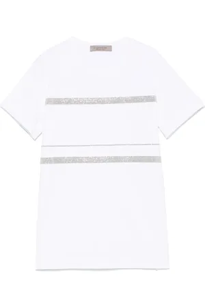 D.EXTERIOR Playera con detalle de cadena Monili