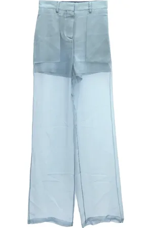 Burberry Pantalones de seda translúcidos 2020