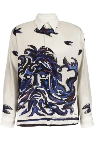 COMMAS Playera con motivo abstracto