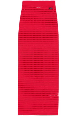 Elisabetta Franchi Falda midi de tejido flojo