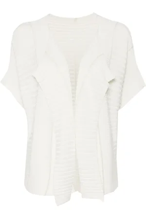 Issey Miyake Cárdigan tejido de canalé
