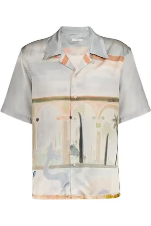COMMAS Playera con motivo abstracto