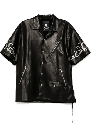 MASTERMIND Camisa de cuero con botones