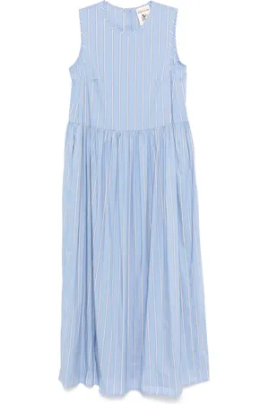 SEMICOUTURE Vestido midi con rayas estampadas