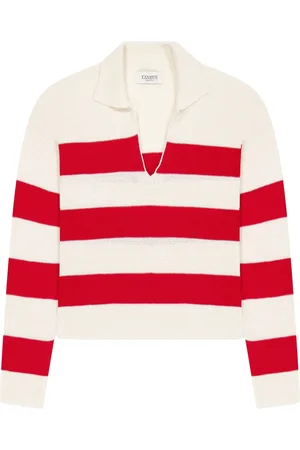 LANEUS Playera tipo polo tejida manga larga