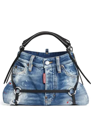Dsquared2 Tote de mezclilla con ribete de cuero