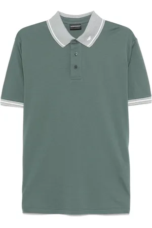 Emporio Armani Playera tipo polo con logo bordado